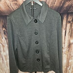 Briggs New York Charcoal Button-Up Jacket